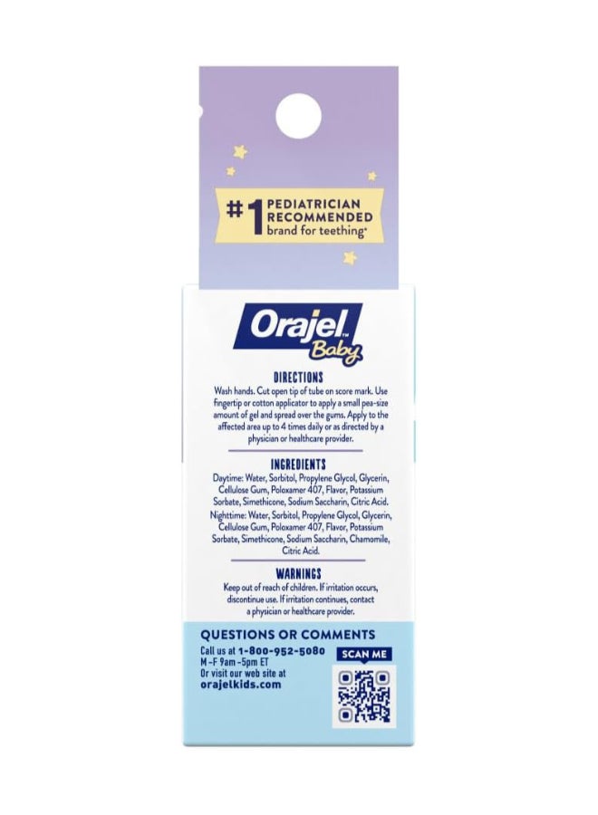 2-Tubes Daytime And Nighttime Non-Medicated Cooling Gels For Teething Two Tubes