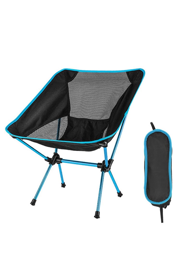 1 Pack Camping Chair Ultralight Portable Compact Folding Beach Chairs Ergonomic Design Durable and Breathable Chair with Carry Bag for Outdoor Camping Backpacking Hiking
