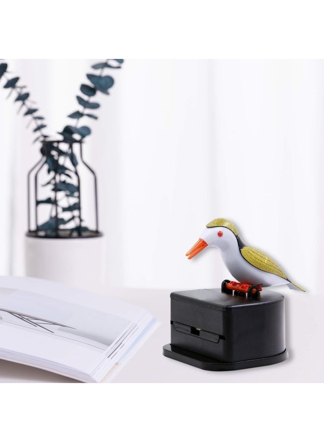 Jucaifu Little Bird Toothpick Dispenser Creative Push Type Toothpick Bird Dispenser Toothpick Holder. Gold