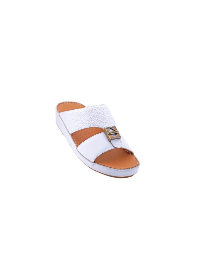 008-2901 Barjeel Uno Mens Arabic Sandals 001930 White