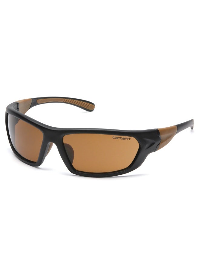 Pyramex Safety Products CHB218D   Carbondale Safety Glasses  Sandstone Bronze Lens with Black Tan Frame  Sandstone Bronze