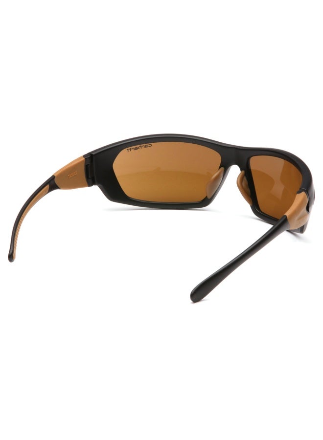 Pyramex Safety Products CHB218D   Carbondale Safety Glasses  Sandstone Bronze Lens with Black Tan Frame  Sandstone Bronze