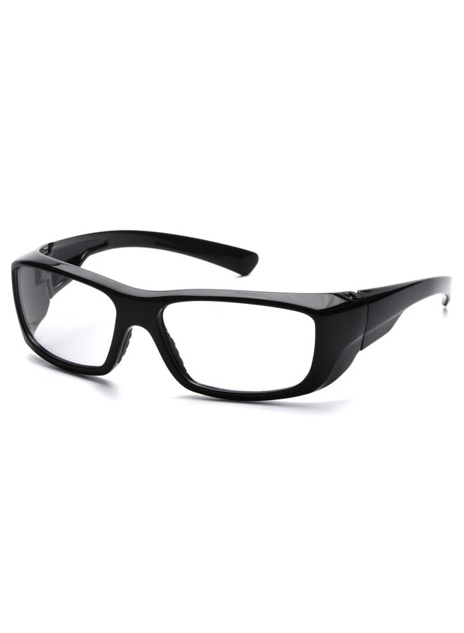 PYRAMEX SB7910D15 Pyramex Clear Safety Reader Glasses  Scratch-Resistant Black Frame