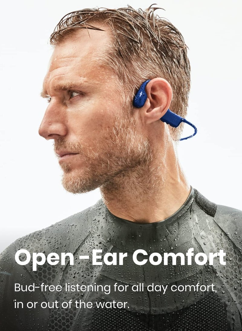 Openswim - Bone Conduction Open-Ear MP3 Swimming Headphones Blue