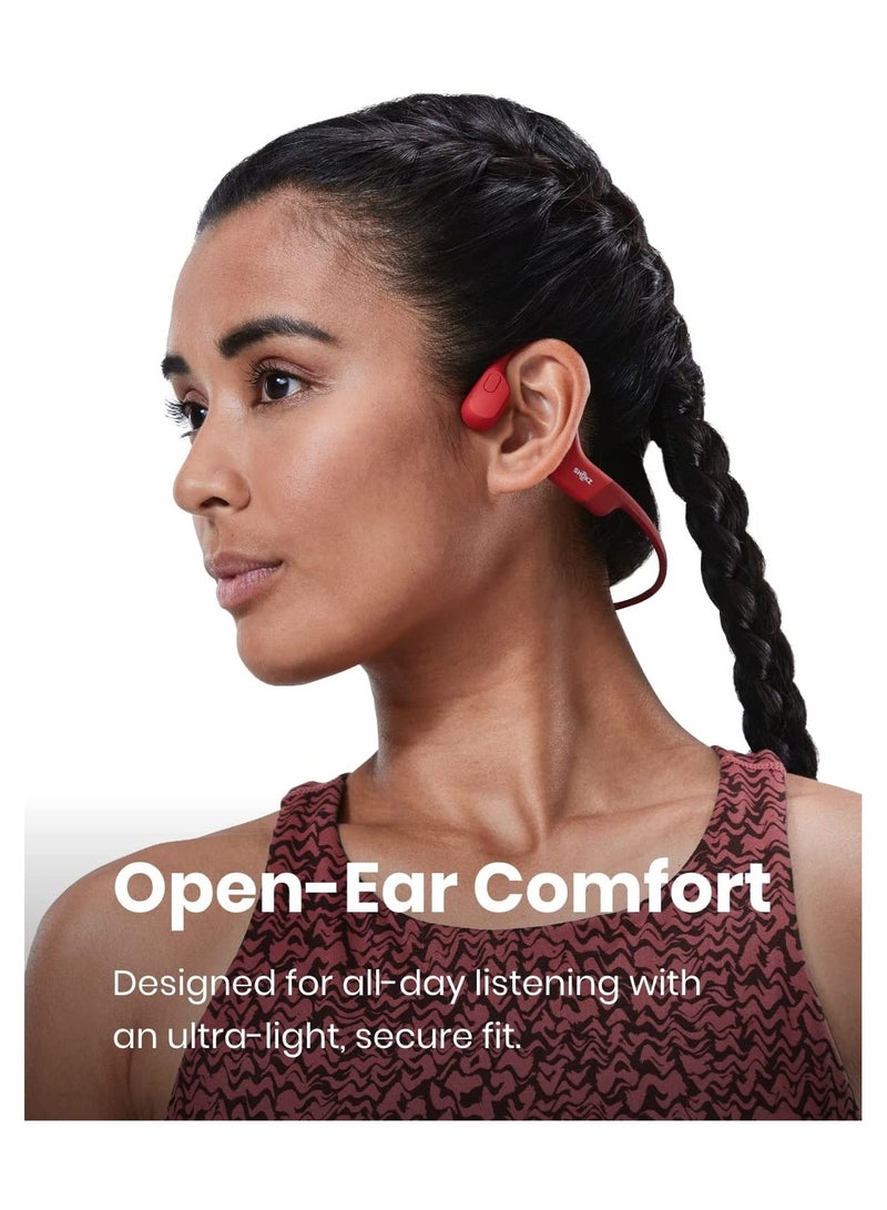 OpenRun Sports Headphones For Workout Red