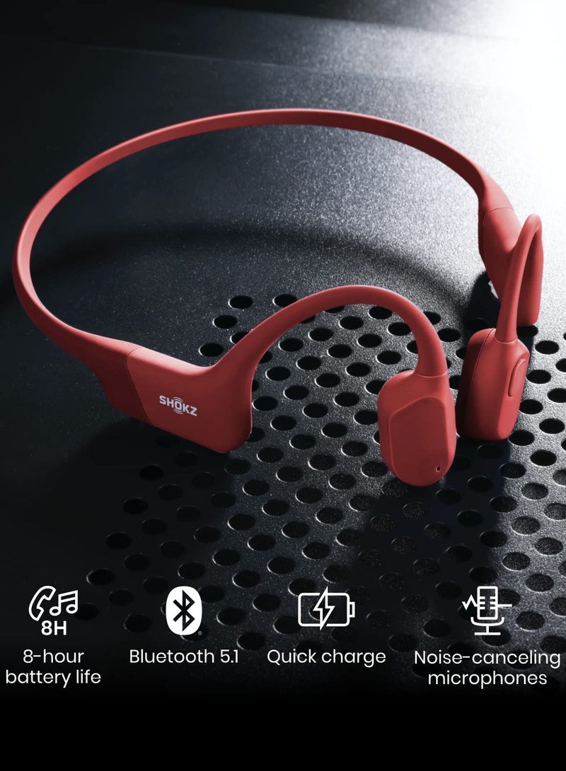 OpenRun Sports Headphones For Workout Red