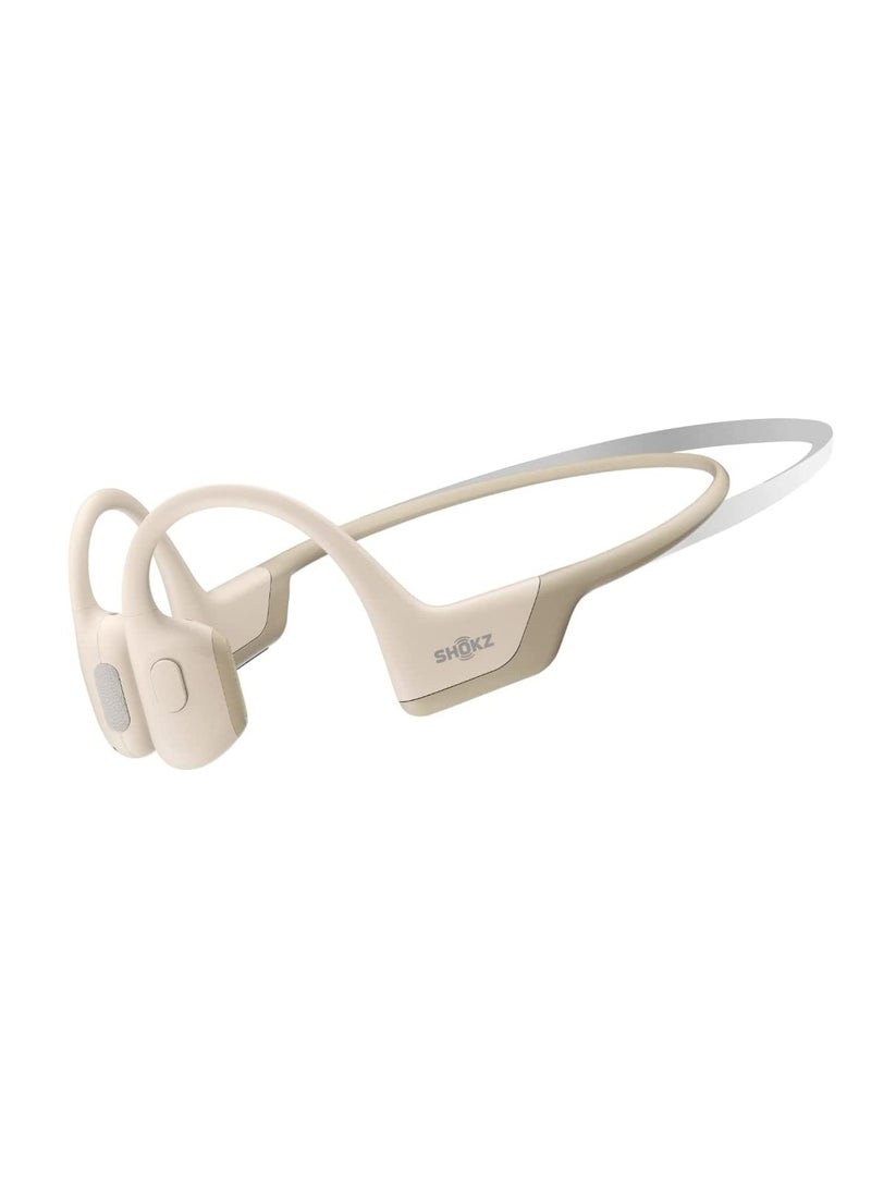 OpenRun Pro Mini - Premium Bone Conduction Open-Ear Bluetooth Sport Headphones Beige