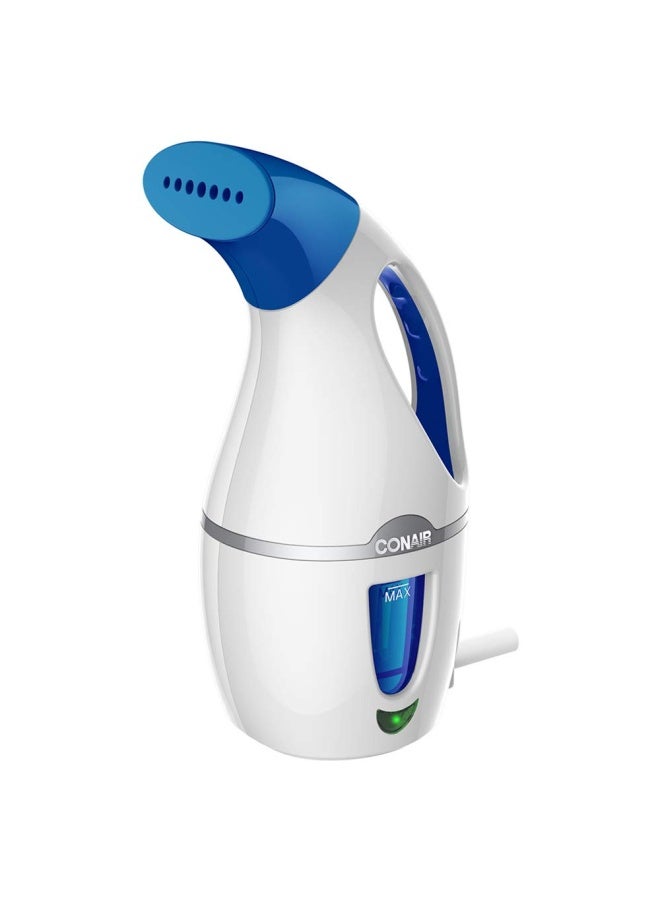 Handheld Travel Garment Steamer for Clothes CompleteSteam 1100W For Home Office and Travel White Blue