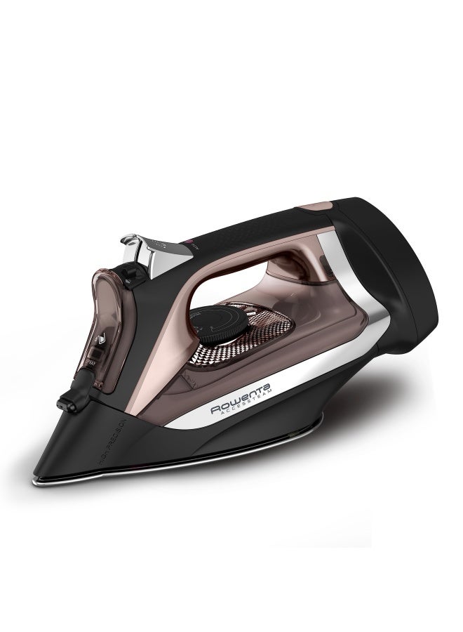 Iron Access Stainless Steel Soleplate Steam Iron With Retractable Cord Powerful Steam Diffusion Auto-Off Anti-Drip 1725 Watts Ironing Black Clothes Iron Dw2459