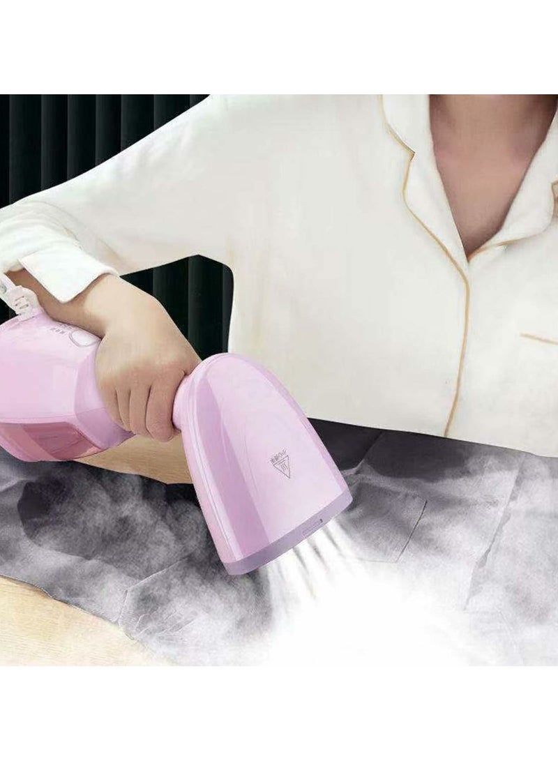 Mini Travel Steamer with Detachable 290ml Water Tank, Auto-Off, Clothing Steam Iron, Automatic/manual Steam, for Home Office (Color : Pink)