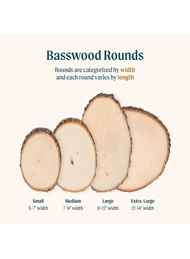 Basswood Country Round Plaque 7 To 9 Wide