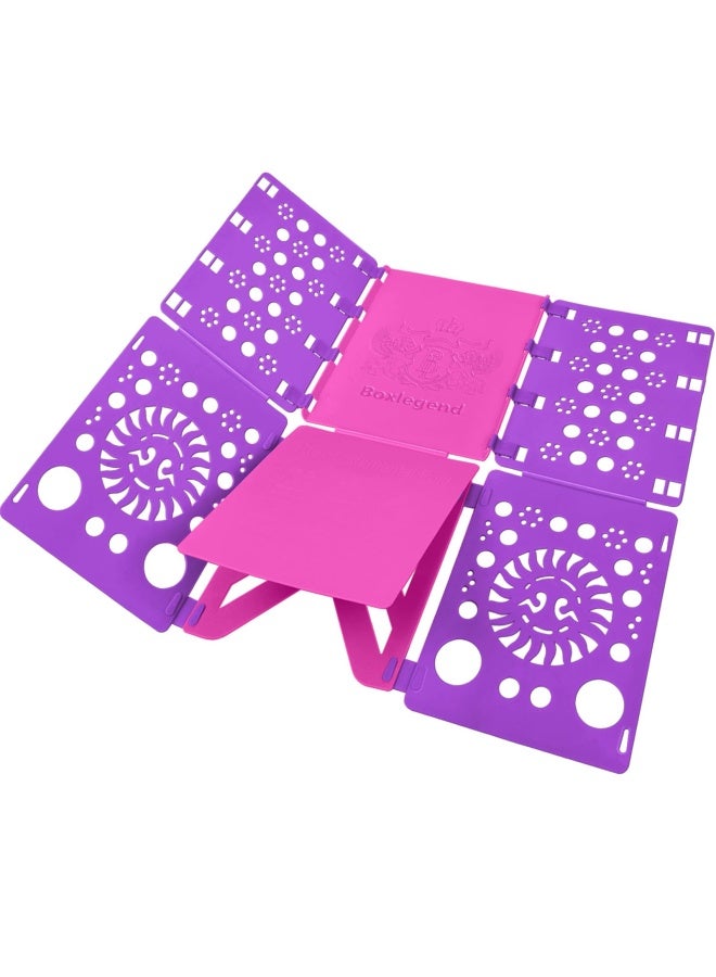 Version 3 Shirt Folding Board T Shirts Clothes Folder Durable Plastic Laundry Folders Folding Boards Helper Tool For Adults And Children Purple