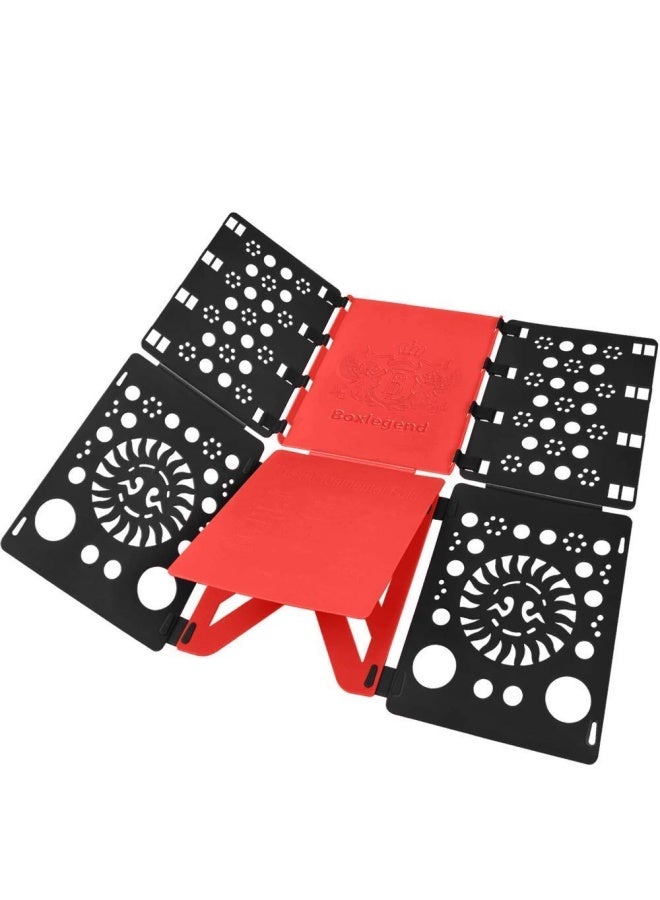 Version 3 Shirt Folding Board T Shirts Clothes Folder Durable Plastic Folding Helper Easy And Fast Folding Boards For Adults And Children Black And Red