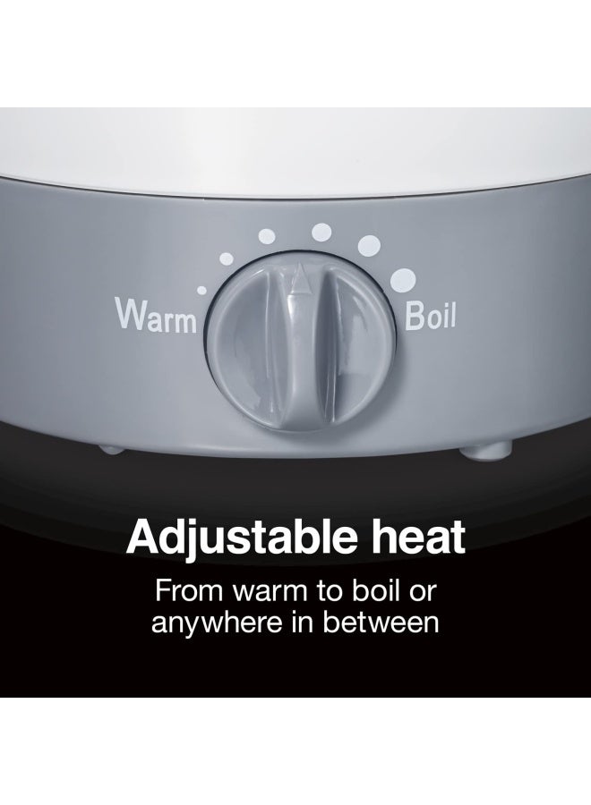 32Oz Adjustable Temperature Hot Pot Electric Kettle For Tea Boiling Water Cooking Noodles And Soup White
