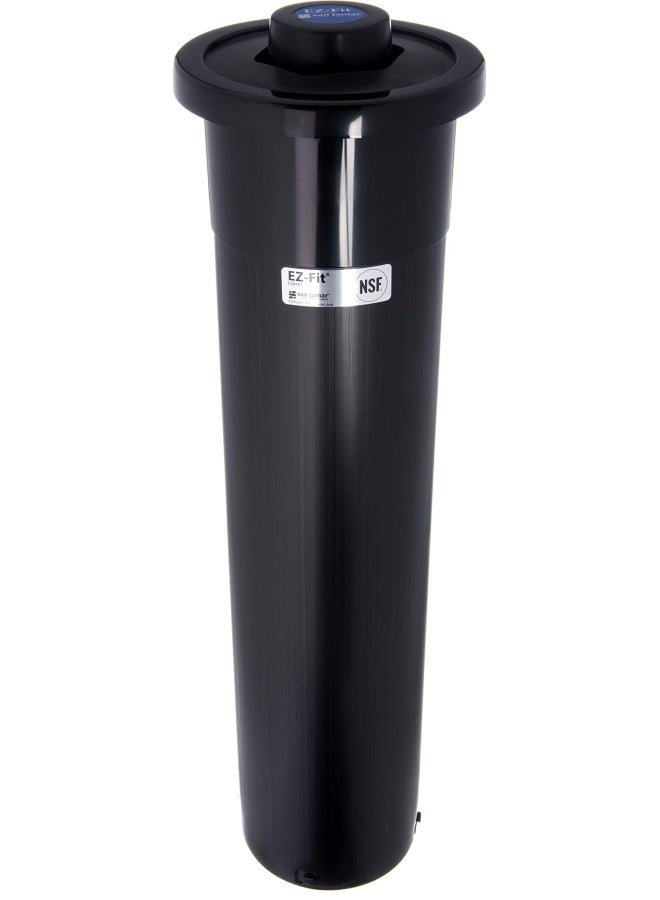 San Jamar C2410C One Size Fits All Ez Fit In-Counter Cup Dispenser With Black Gasket  Fits 8Oz To 46Oz Cup Size  2-7 8  To 4-3 4  Rim  23-1 4  Tube Length