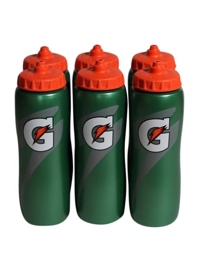 32 Oz Squeeze Water Sports Bottle - Value Pack Of 6 - New Easy Grip Design For 2014