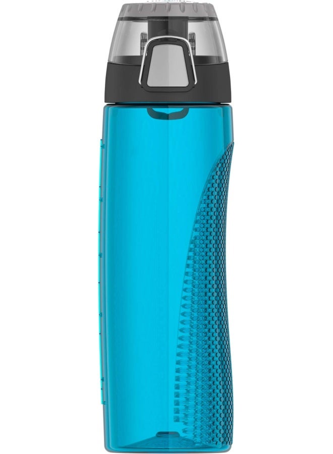 Thermos-Tritan Hydration Bottle With Rotating Intake Meter- Teal 710 Ml