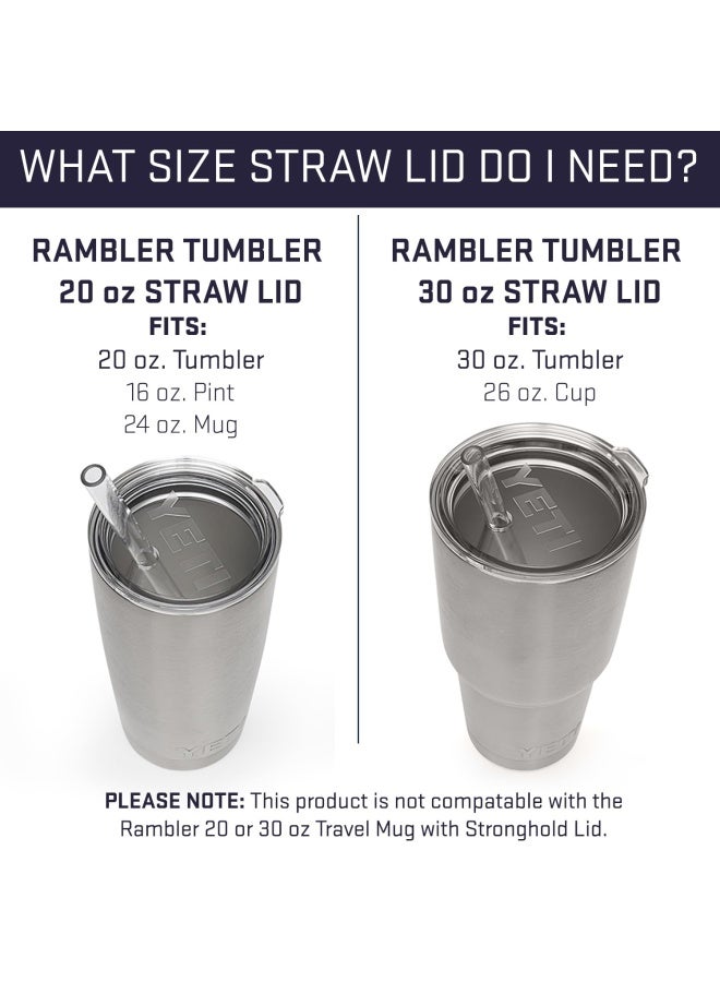 Rambler 20 oz Replacement Lid with Straw