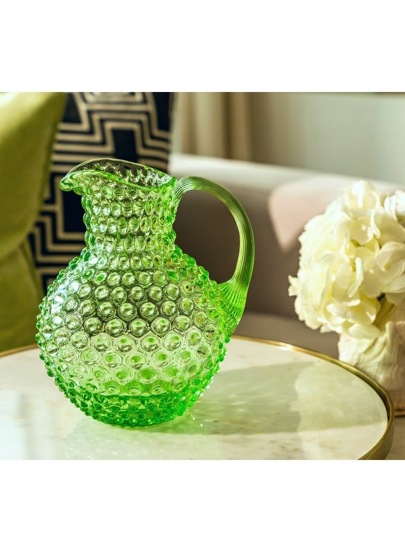 Seaglass Green Hand-blown Water Jug - Timeless Elegance for Any Setting