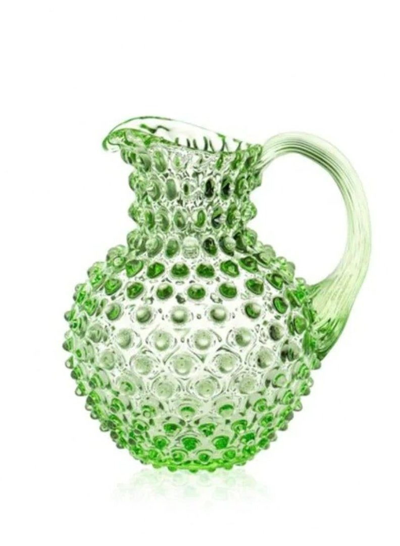 Seaglass Green Hand-blown Water Jug - Timeless Elegance for Any Setting