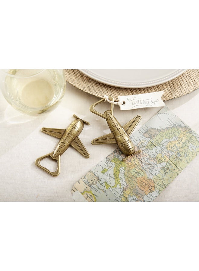 Kate Aspen  Let The Adventure Begin  Airplane Bottle Opener-Parent Single 11254Na