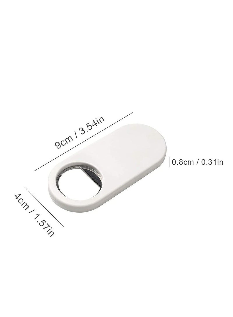 Bottle Opener Stainless Steel Flat Bottle Opener 2 in 1 Flat Opener for Refrigerator Magnet Simple and Efficient Corkscrew for Home Kitchen Restaurant Multifunctional Can Opener