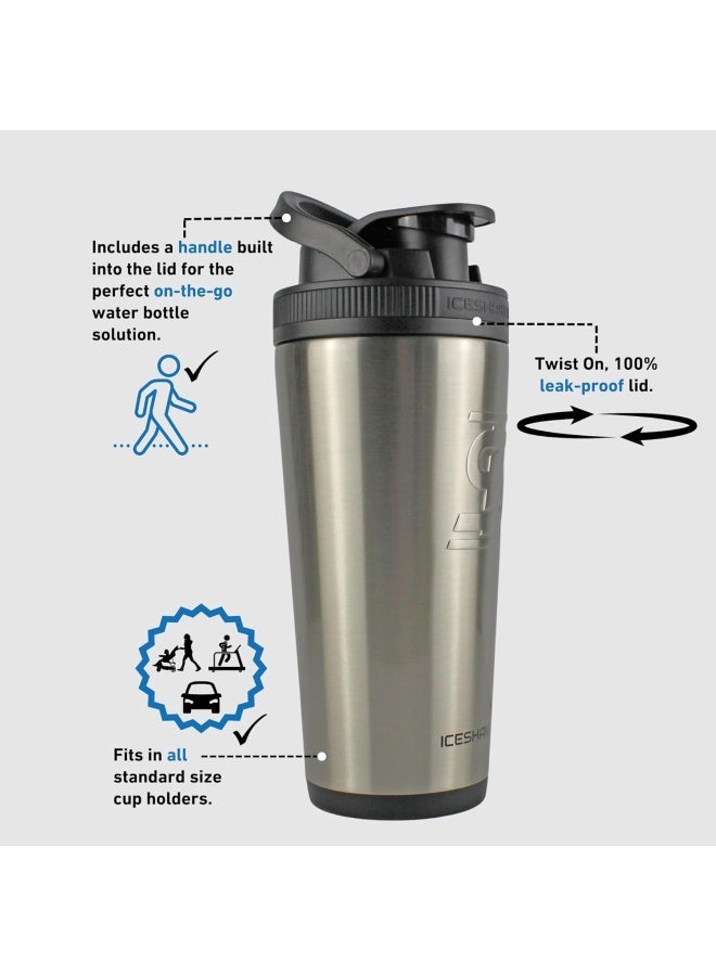 Ice Shaker 770Ml Stainless Steel Insulated Water Bottle Protein Mixing Cup - Holds Ice For 30+ Hours As Seen On Shark Tank