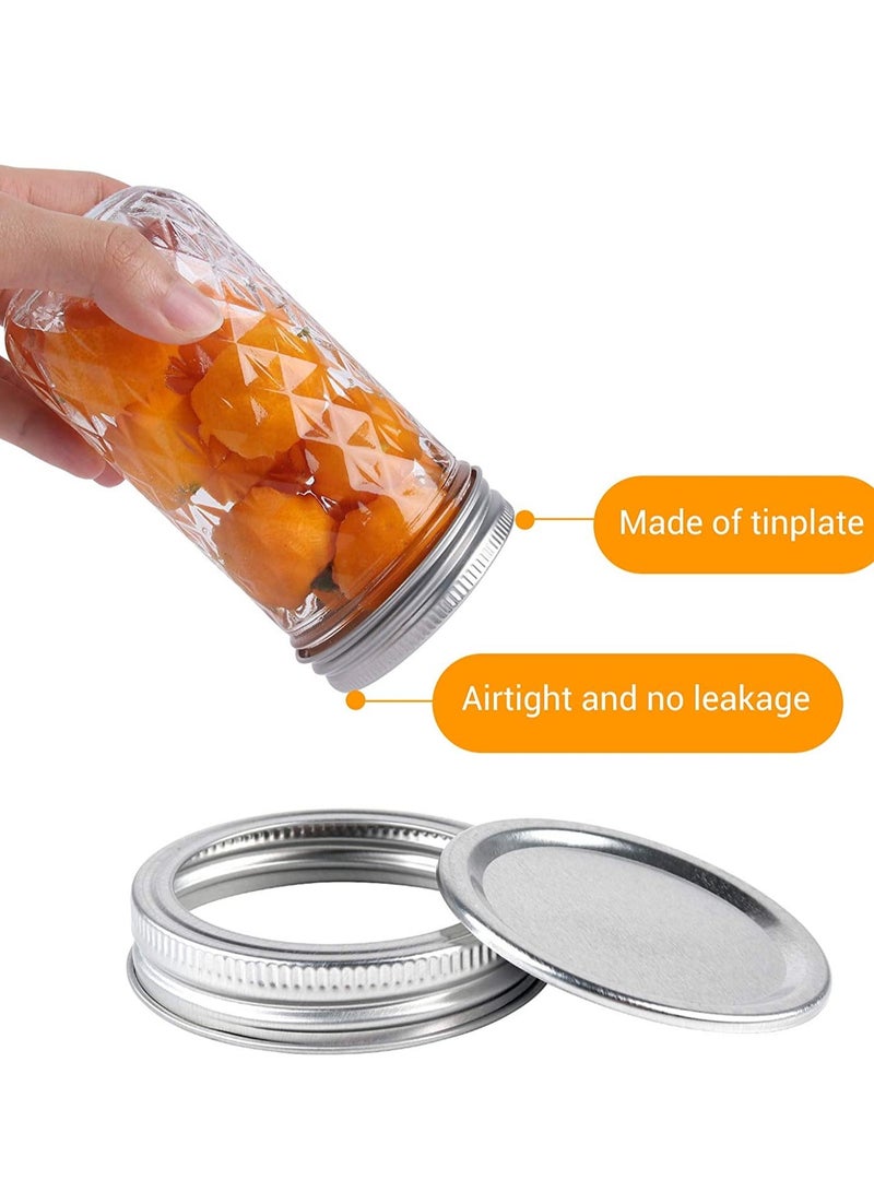 Ma son Jars, Canning Jars Jelly Jars With Lids, Ideal for Jam, Honey, Wedding Favors, Shower Favors, for Canning, Preserving, Meal Prep 12, Diamond, 12, Ma son Jars