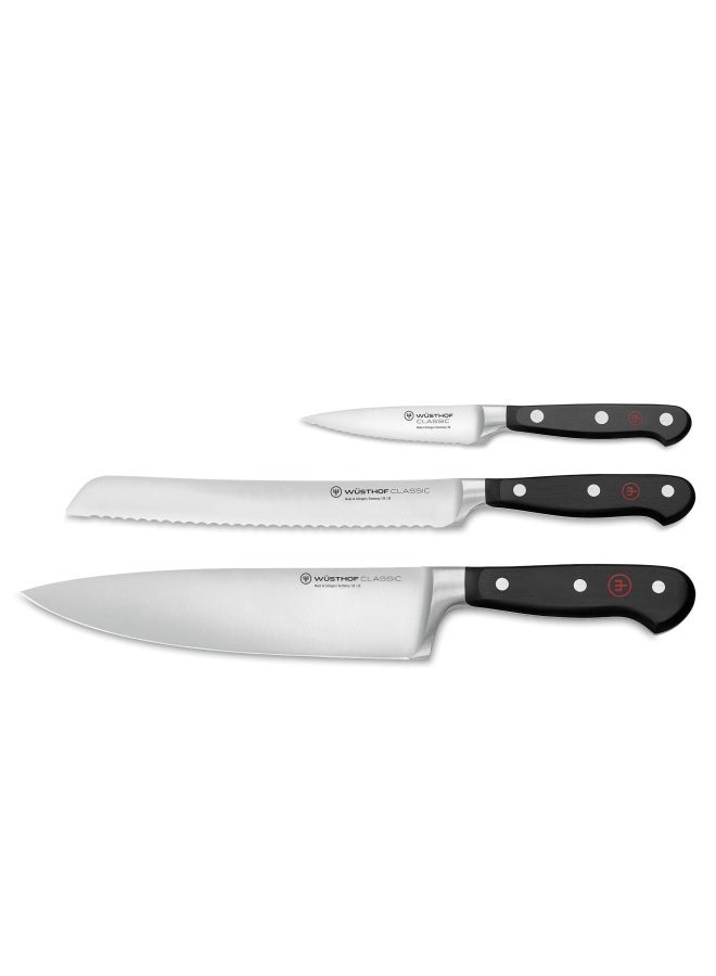 W Sthof Classic 3-Piece Starter Knife Set  Black