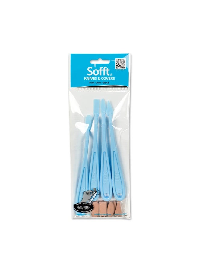 Panpastel Sofft Tool 65100 Mixed Pack Of Palette Knives And Covers For Panpastel Artist Painting Pastels