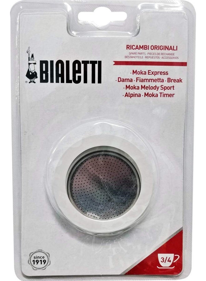 Bialetti Replacement Gasket And Filter For 3 Cup Stovetop Espresso Coffee Makers
