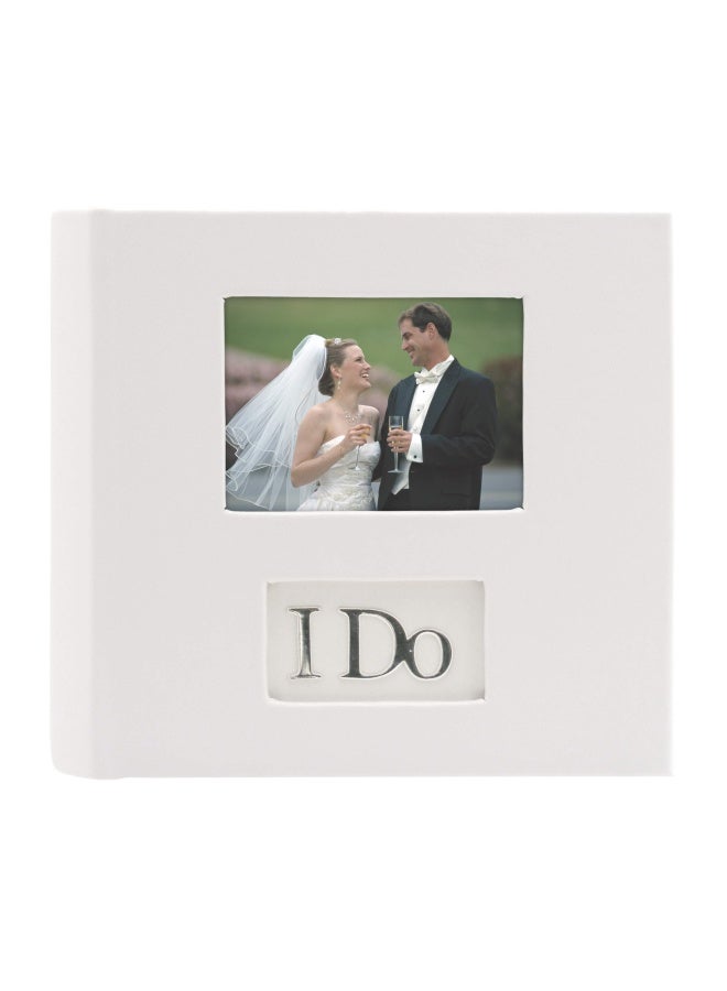 International Designs I Do With Photo Opening Cover And Memo Space Photo Album  1-Up  100-4X6  White