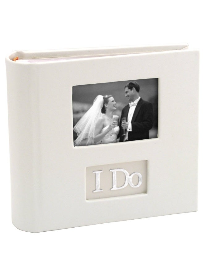 International Designs I Do With Photo Opening Cover And Memo Space Photo Album  1-Up  100-4X6  White