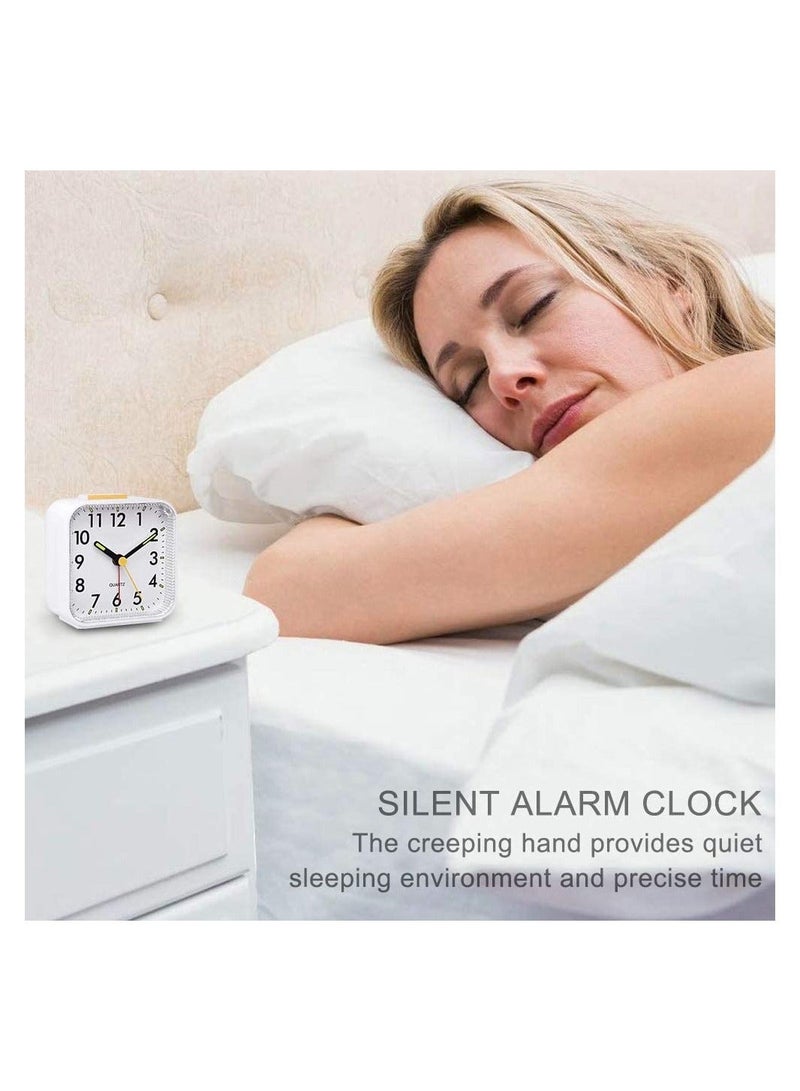 Alarm Clock Bedside Non Ticking Battery Powered Bedside Clocks Travel Alarm Clock Basic Bedroom Clock