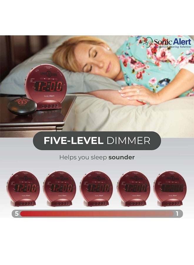 Sonic AlertThe Sonic Bomb Alarm Clock With Super Shaker Red