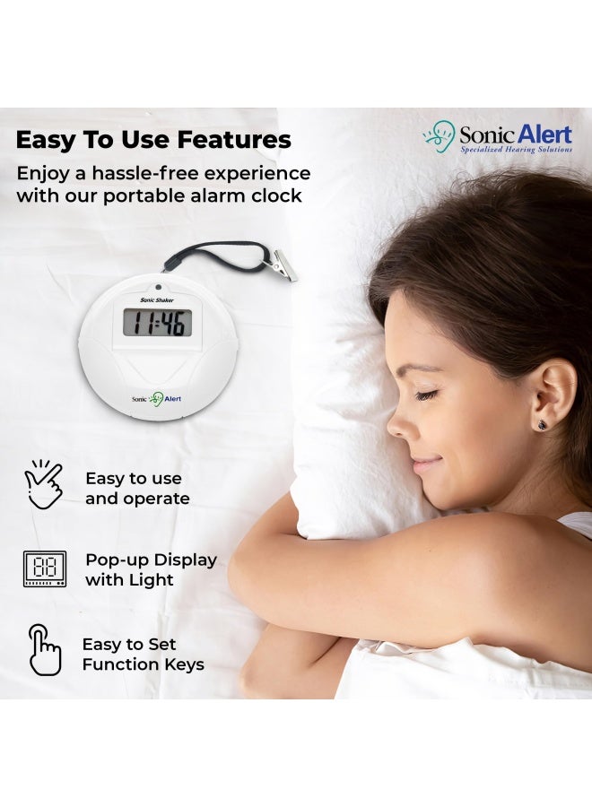 Geemarc SBP100 - Extra Loud Travel Alarm Clock with Snooze Function - Battery Operated - For the Hard to Wake  Hard of Hearing and Deaf - UK Version