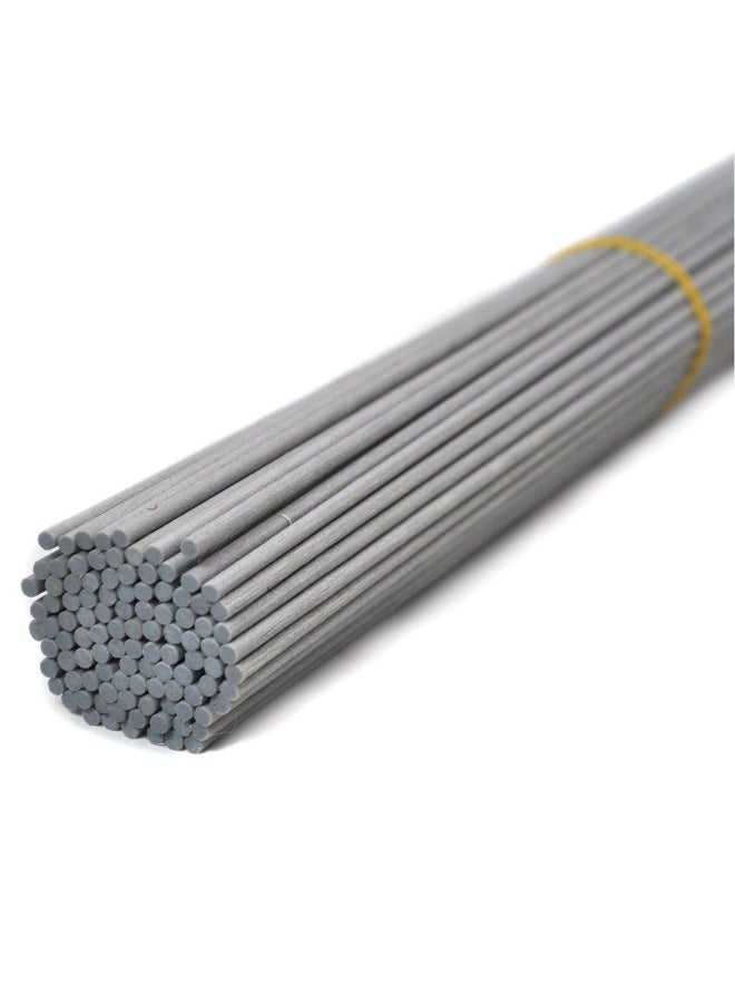 100 X Replacement Fibre Diffuser Sticks For Fragrance Aroma 20 Cm X 3 Mm Grey