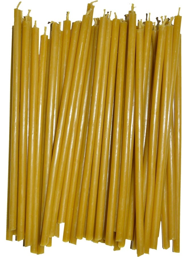 Kesis Kesis 40 Candles Made From Natural Wax (Length 6.7 Inches, Diameter About 0.2 Inches) Beeswax Candles For Candlelit Dinners, Churches, Festive Cakes And Home Decor