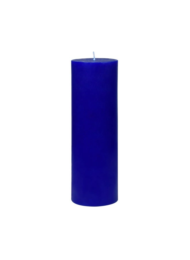 Candle 110 Hour Burn Time Pillar Candle 3 By 9 Inch Blue