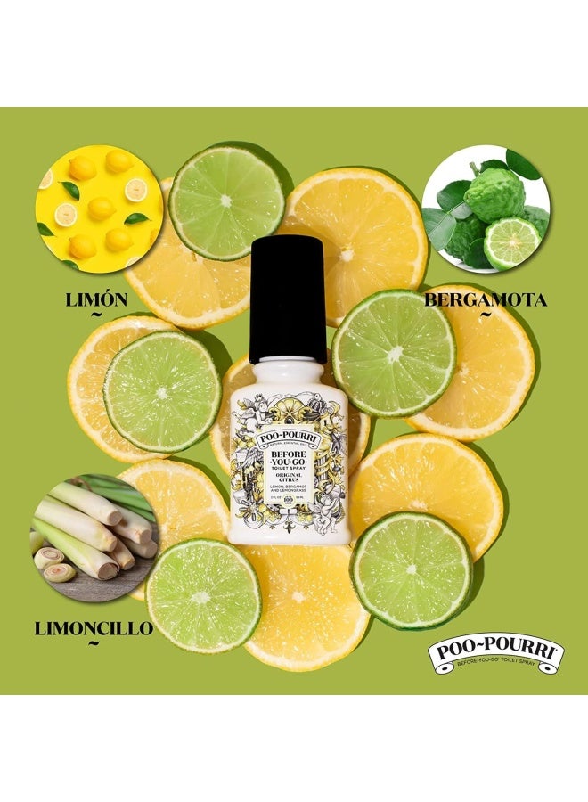 Poo-Pourri Before-You-Go Toilet Spray.34 Fl Oz, Original Citrus, 3