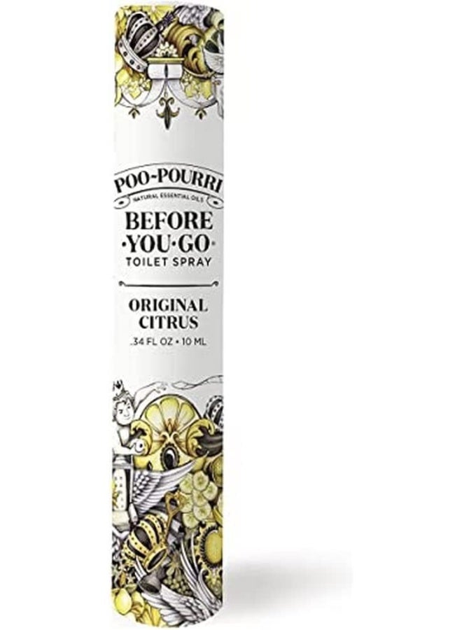 Poo-Pourri Before-You-Go Toilet Spray.34 Fl Oz, Original Citrus, 3