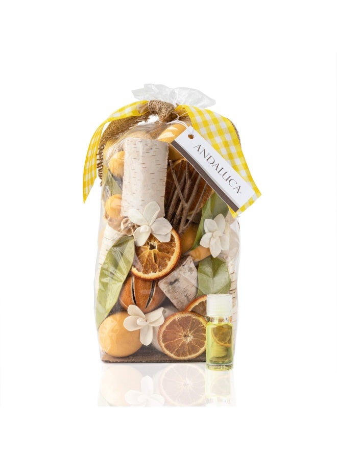 Lemon Zest And Thyme Scented Potpourri  Made In California  Large 20 Oz Bag  Fragrance Vial  Citrus Spice Scent