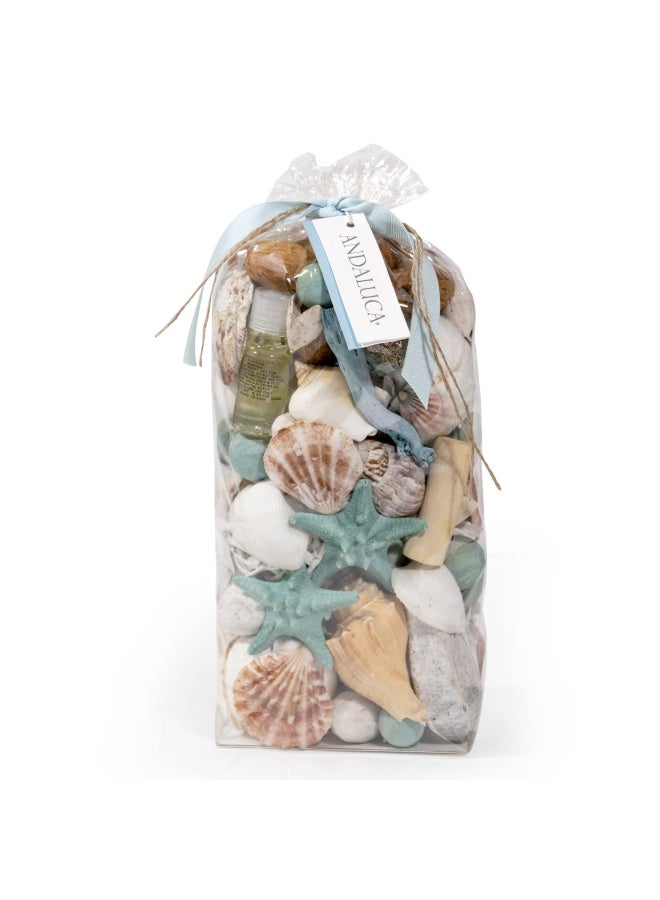 Ocean Plumes Scented Seashell Potpourri  Made In California  Large 20 Oz Bag  Fragrance Vial  Scents Of Orange Lime Bergamot Lily Rose And Tonka Beans  Coastal Home Decor