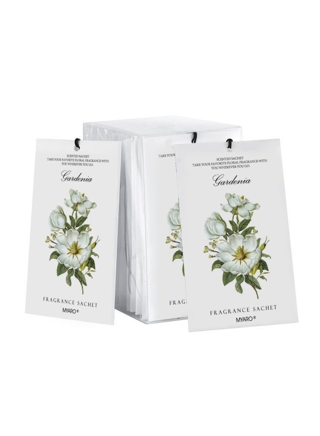 Myaro 12 Packs Gardenia Scented Sachets For Drawer And Closet Long Lasting Home Fragrance Sachet For Lover