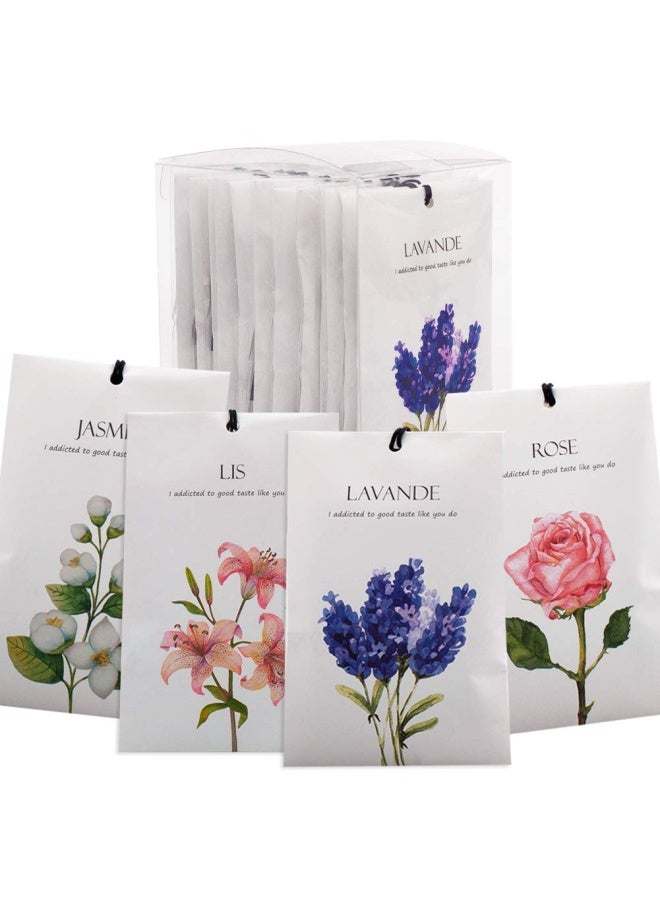 Rose Cottage 12 Packs Closet Air Deodorizer Freshener Scented Dawers Sachets Long Lasting Smell Goods For House 4 Scents