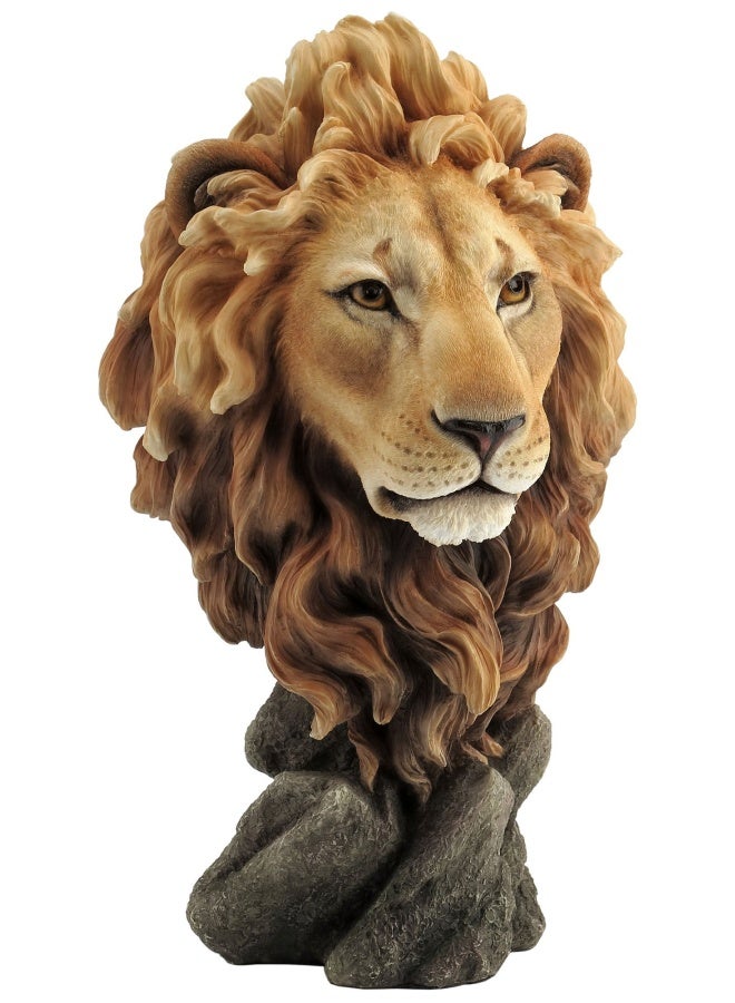 Large Lion Head Bust - King Of The Jungle Statue Sculpture