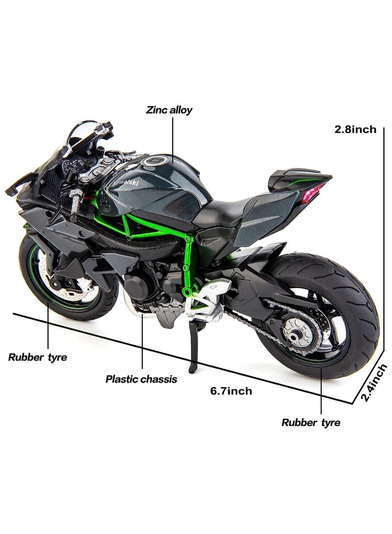 Maisto 1:12 Kawasaki Ninja H2 R Black Die-Cast Vehicle Collectible, Desktop Ornaments, Birthday Gift