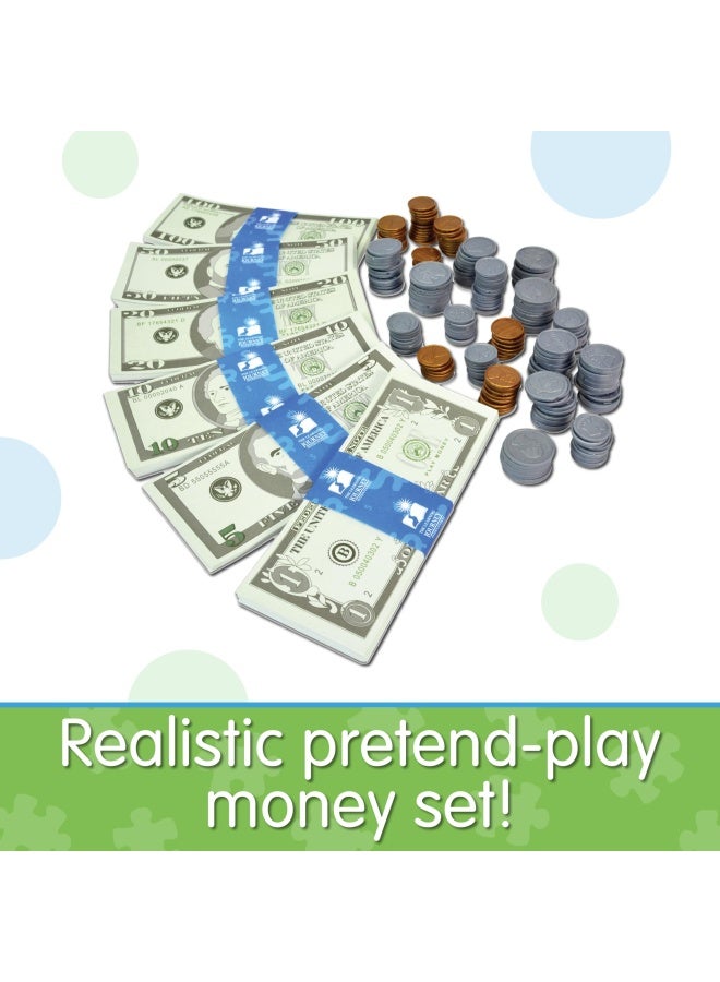 The Learning Journey  Kids Bank Play Money Set - Play Money For Kids - Over  5000 In Realistic Play Money To Build Kids Counting Skills - Ages 5 And Up - Award Winning Toys