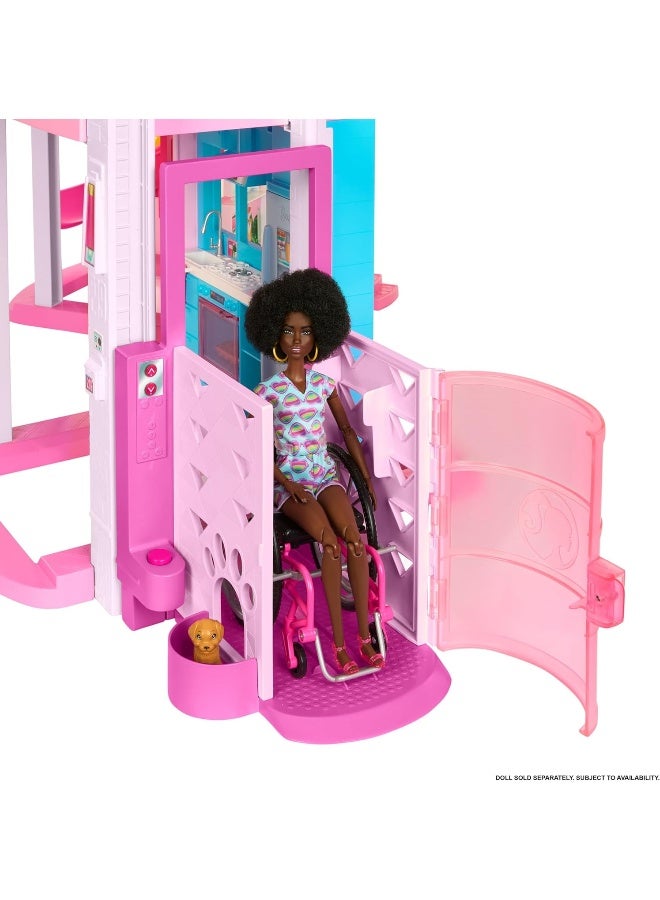 Barbie HMX10 Dollhouse Mannequin Dream House Set Spiral Design on 3 Levels and 10 Living Spaces with Over 75 Accessories, Children's Toy, From 3 Years