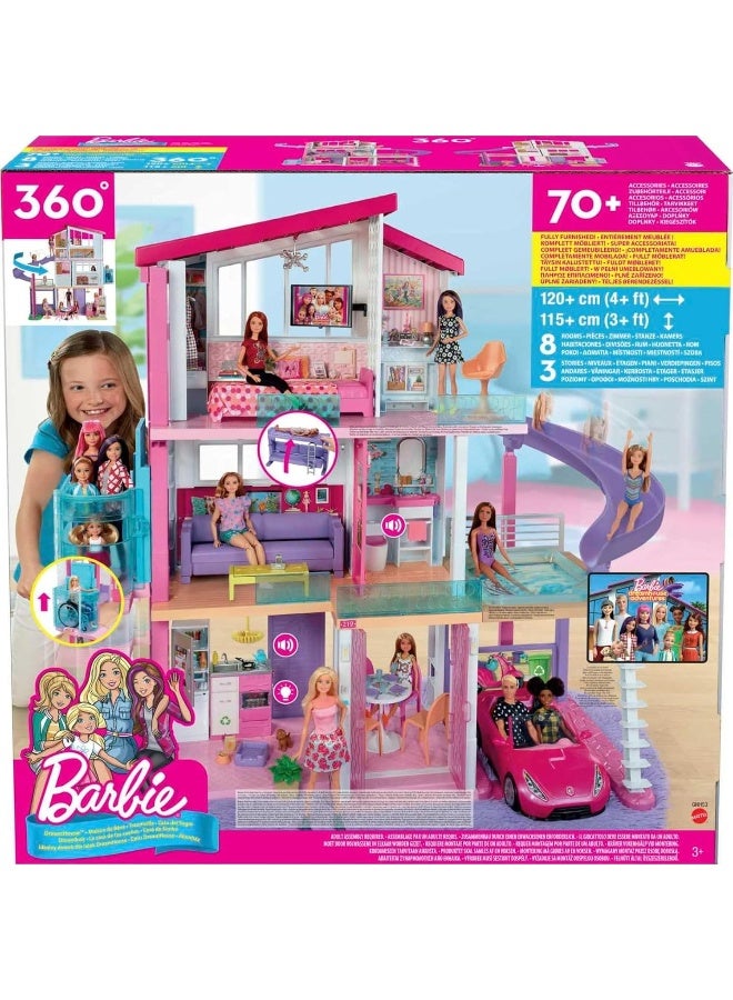 Barbie Dreamhouse Dollhouse With Pool, Slide And Wheelchair Accessible Elevator